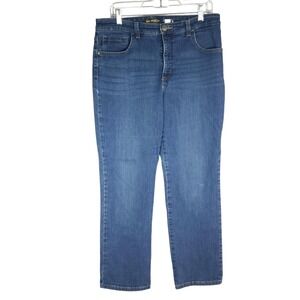 Lee‎ Jeans Womens 16 Blue Relaxed Fit Straight Leg High Rise Stretch 29 Inseam
